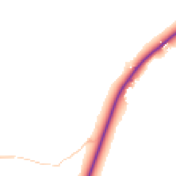 Daytime road noise heatmap for RG20 9DE