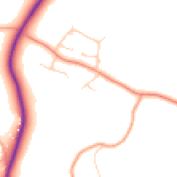 Daytime road noise heatmap for RG20 9EU