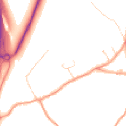 Daytime road noise heatmap for RG20 9JA