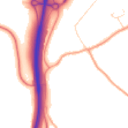 Daytime road noise heatmap for RG20 9JY