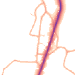 Daytime road noise heatmap for RG20 9NY