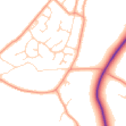Daytime road noise heatmap for RG20 9UF