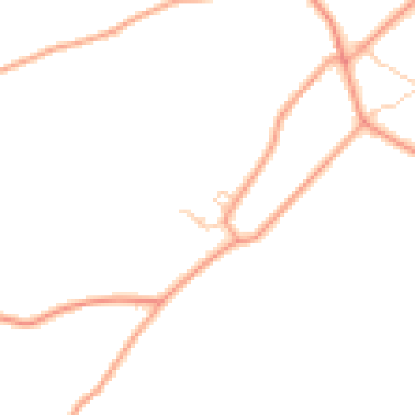 Daytime road noise heatmap for RG20 9UR
