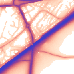 Daytime road noise heatmap for RG21 3AD