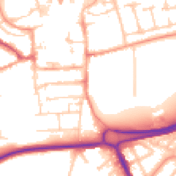 Daytime road noise heatmap for RG21 3AE