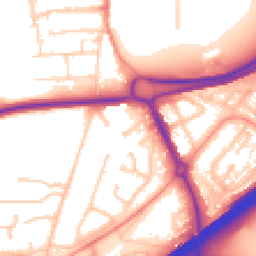 Daytime road noise heatmap for RG21 3AG