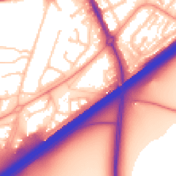 Daytime road noise heatmap for RG21 3AT
