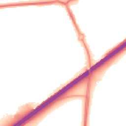 Night-time road noise heatmap for RG21 3AU