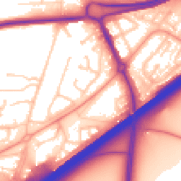 Daytime road noise heatmap for RG21 3AW