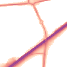 Night-time road noise heatmap for RG21 3AX