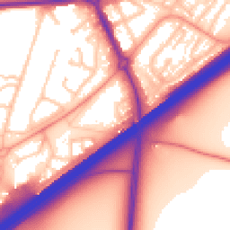 Daytime road noise heatmap for RG21 3AY