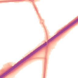 Night-time road noise heatmap for RG21 3AY