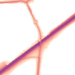 Night-time road noise heatmap for RG21 3AZ
