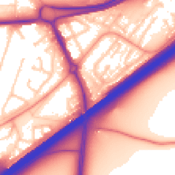 Daytime road noise heatmap for RG21 3BA