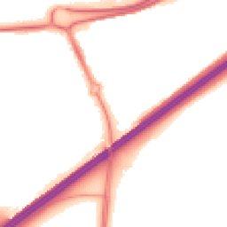 Night-time road noise heatmap for RG21 3BA