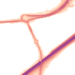 Night-time road noise heatmap for RG21 3BH