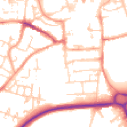 Daytime road noise heatmap for RG21 3BT