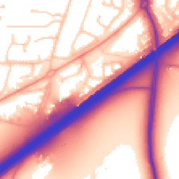 Daytime road noise heatmap for RG21 3BY