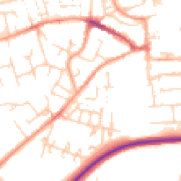 Daytime road noise heatmap for RG21 3DA