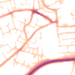Daytime road noise heatmap for RG21 3DD
