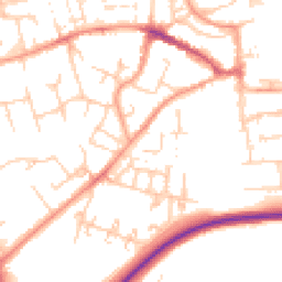 Daytime road noise heatmap for RG21 3DJ