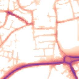 Daytime road noise heatmap for RG21 3DL