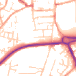 Daytime road noise heatmap for RG21 3DN