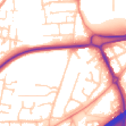 Daytime road noise heatmap for RG21 3FG