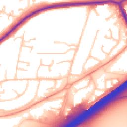 Daytime road noise heatmap for RG21 3HE
