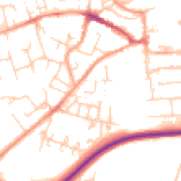 Daytime road noise heatmap for RG21 3JP