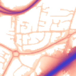 Daytime road noise heatmap for RG21 3LP