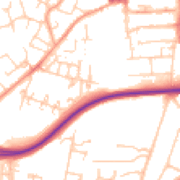 Daytime road noise heatmap for RG21 3LU