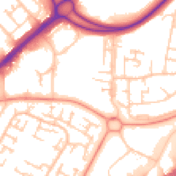 Daytime road noise heatmap for RG21 3NB