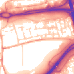 Daytime road noise heatmap for RG21 4BP