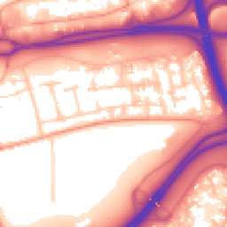 Daytime road noise heatmap for RG21 4BT