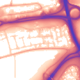 Daytime road noise heatmap for RG21 4DJ