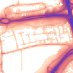 Daytime road noise heatmap for RG21 4DQ