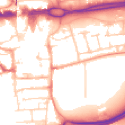 Daytime road noise heatmap for RG21 4FQ