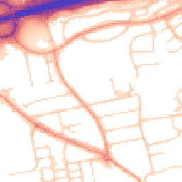 Daytime road noise heatmap for RG21 5AB