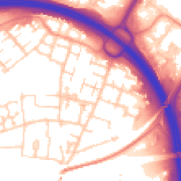 Daytime road noise heatmap for RG21 5JR