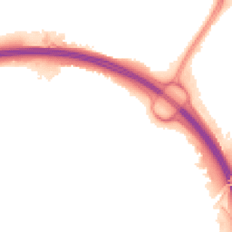 Night-time road noise heatmap for RG21 5LD