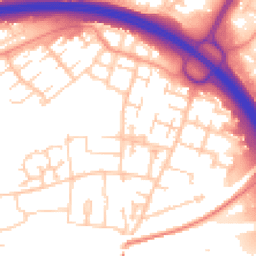Daytime road noise heatmap for RG21 5LY