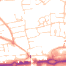 Daytime road noise heatmap for RG21 5PT