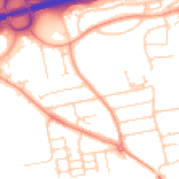 Daytime road noise heatmap for RG21 5TP