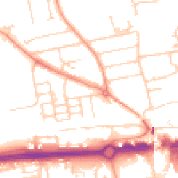 Daytime road noise heatmap for RG21 6AJ