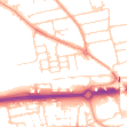 Daytime road noise heatmap for RG21 6AL