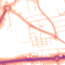Daytime road noise heatmap for RG21 6AS