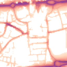 Daytime road noise heatmap for RG21 7BQ