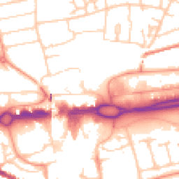 Daytime road noise heatmap for RG21 7BZ