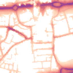 Daytime road noise heatmap for RG21 7DY